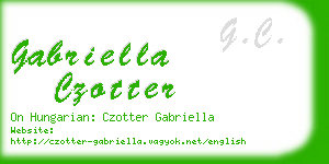 gabriella czotter business card